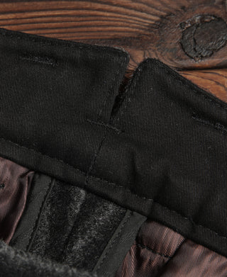 Schwarz-grau gestreifte Tweed-Hose aus den 1920er Jahren