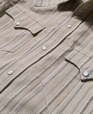 1950er 8 oz gestreiftes Westernhemd aus Cord