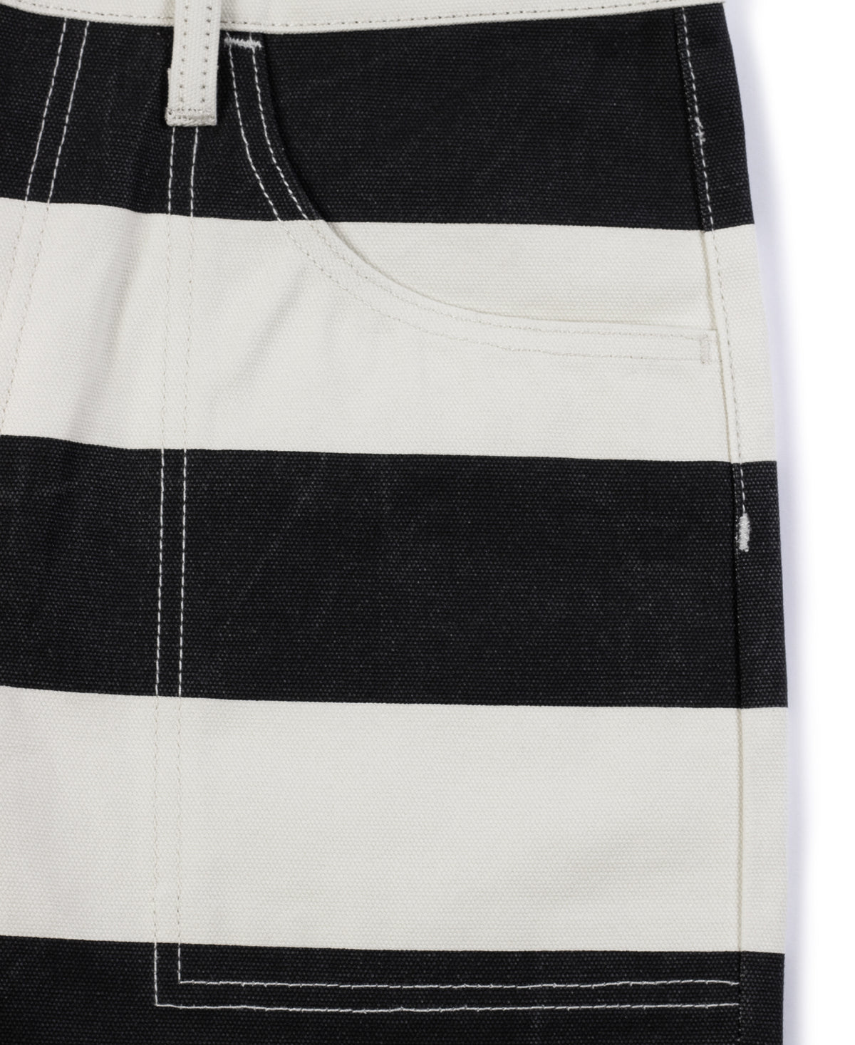 Heavyweight Wide Stripe Asymmetrical Pocket Pants