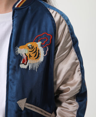 1950년대 양면 아세테이트 기념품 재킷 - Dragon Tiger Falcon