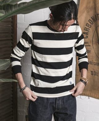 9 oz Wide Striped Long Sleeve T-Shirt