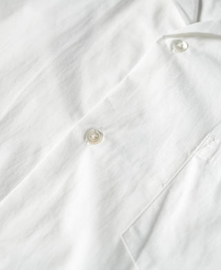 Klassisches Panama-Hemd mit offenem Kragen – Elfenbeinweiß