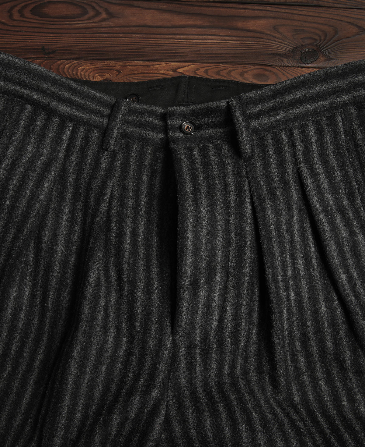 1920s Black &amp; Gray Stripe Tweed Trousers